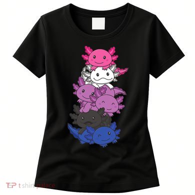 Genderfluid Gender Fluid Pride LGBTQ Axolotl Women's T-Shirt