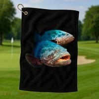 Goliath Grouper Fish Golf Towel thumb 1