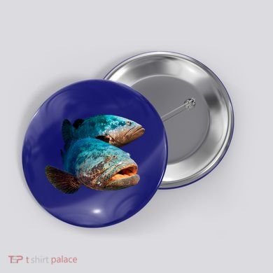 Goliath Grouper Fish Button