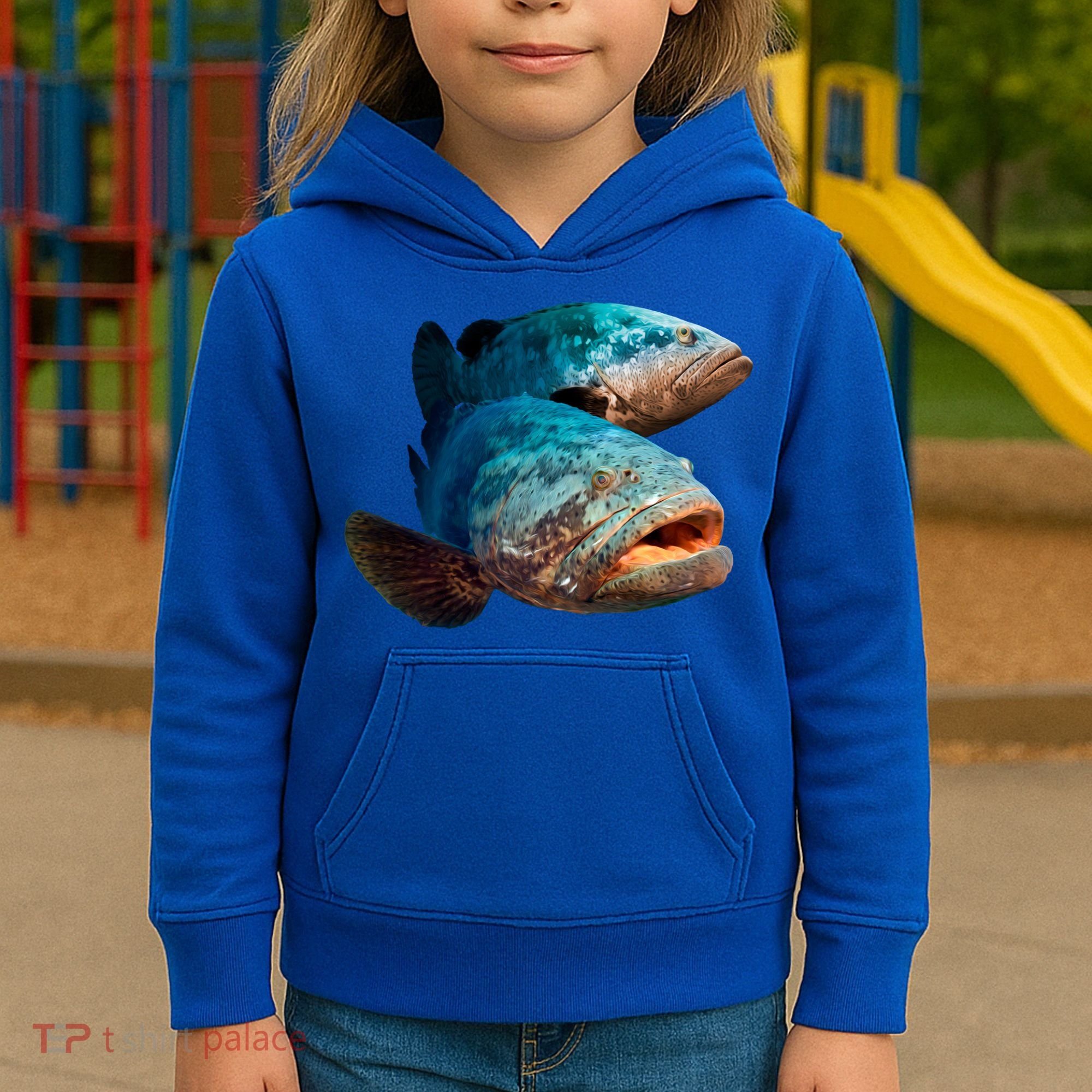 Goliath Grouper Fish Kids Hoodie