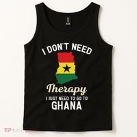 Ghana Ghanaian Flag Map Travel Vocation Gifts Tank Top thumb 2