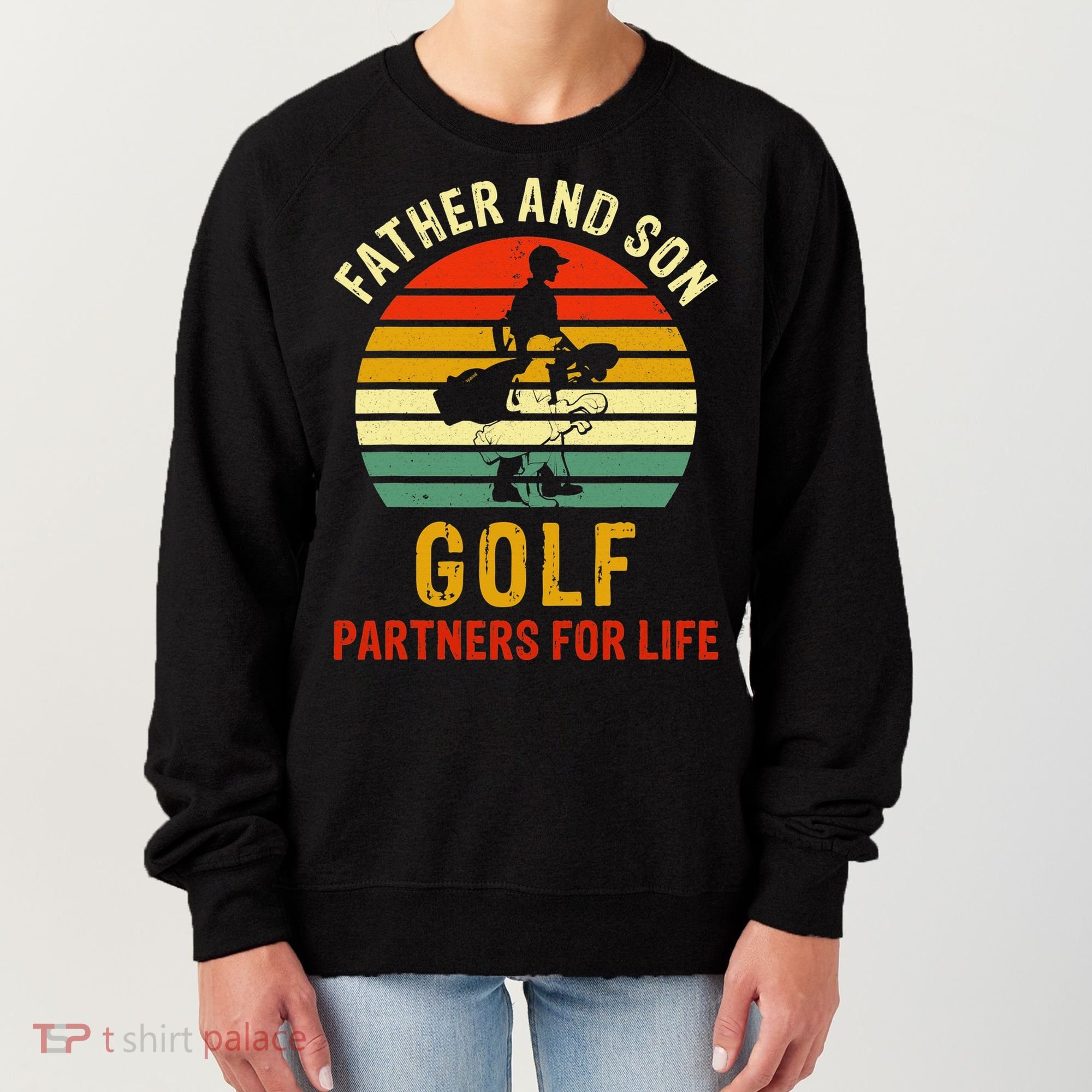 Golf Golfing Father Son Matching Dad Women's Sweatshirt