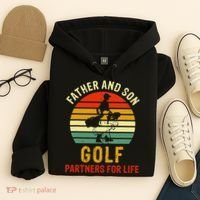 Golf Golfing Father Son Matching Dad Hoodie thumb 4