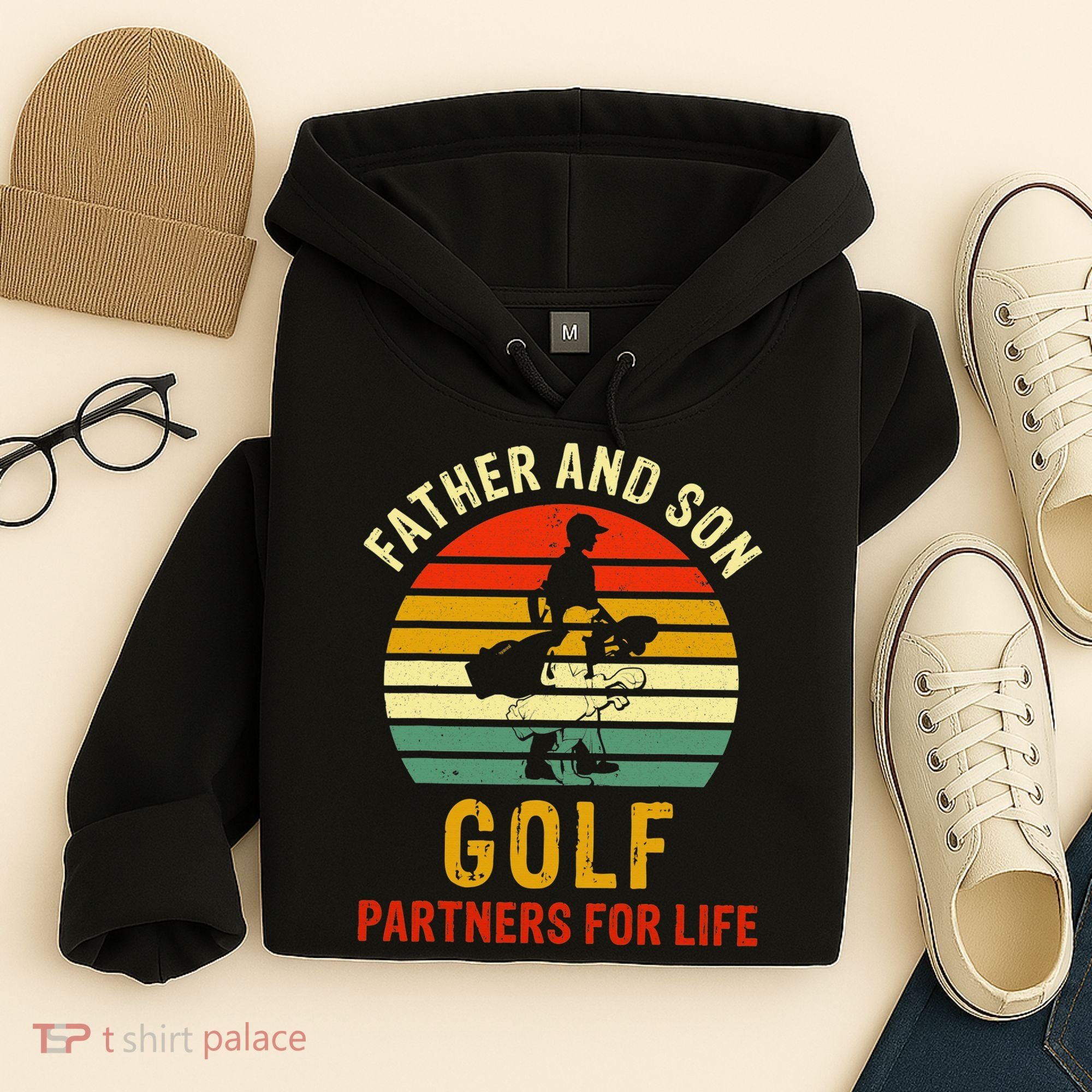 Golf Golfing Father Son Matching Dad Hoodie