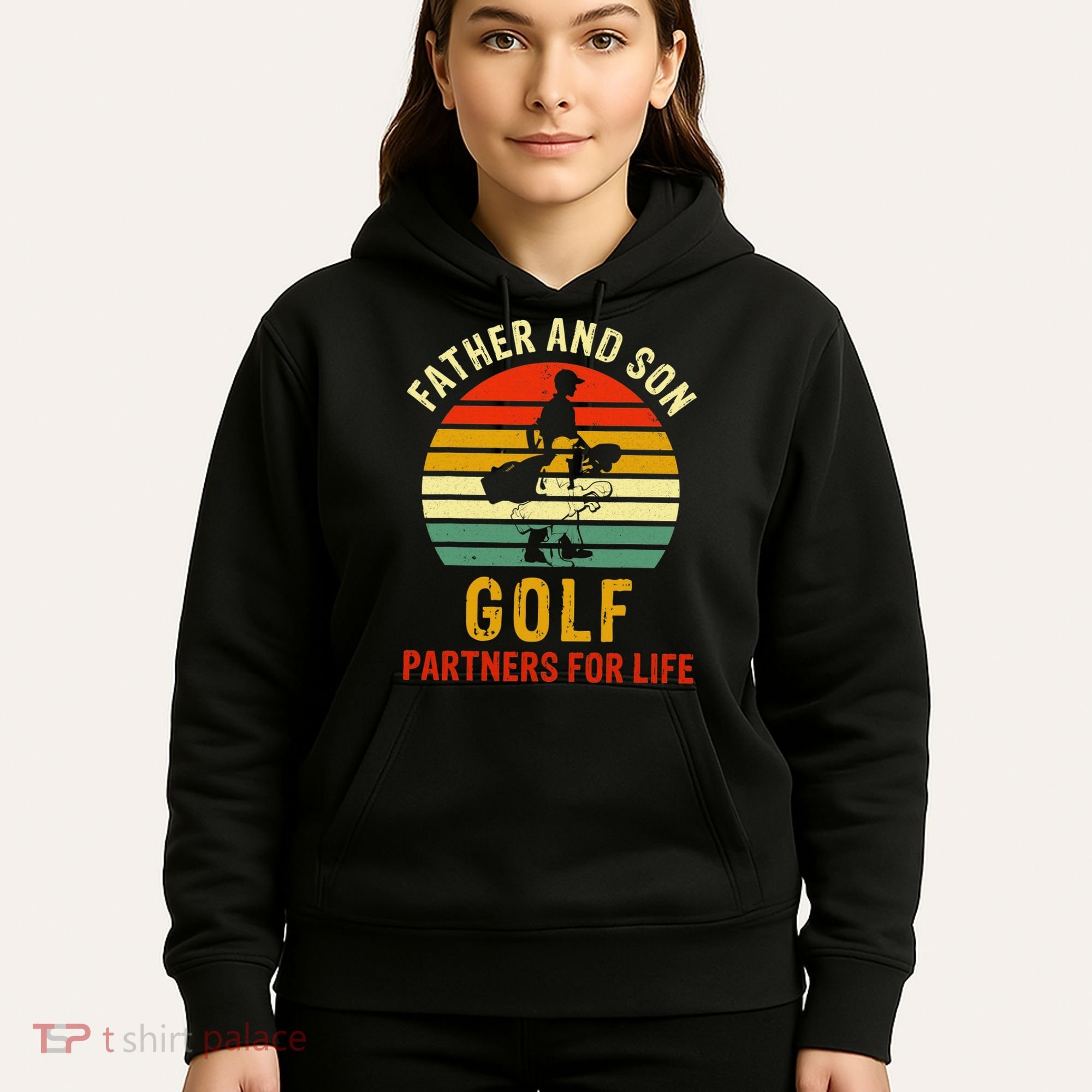 Golf Golfing Father Son Matching Dad Hoodie