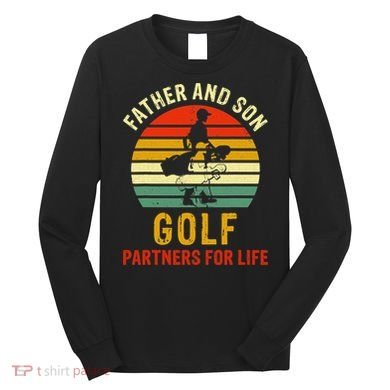 Golf Golfing Father Son Matching Dad Long Sleeve Shirt