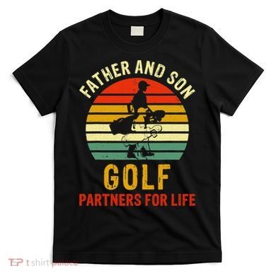 Golf Golfing Father Son Matching Dad T-Shirt