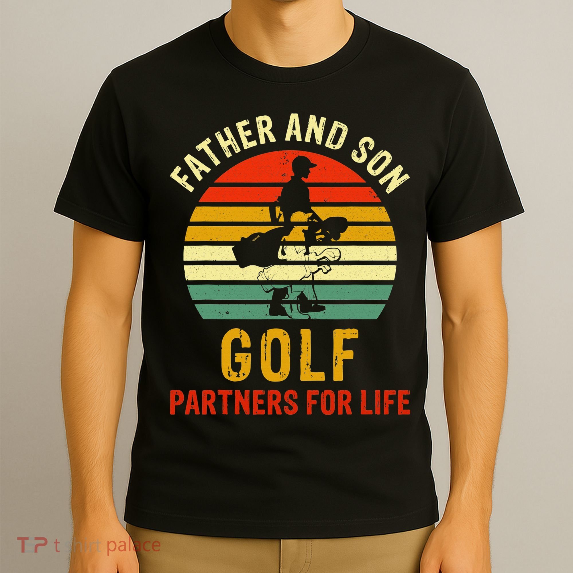 Golf Golfing Father Son Matching Dad T-Shirt