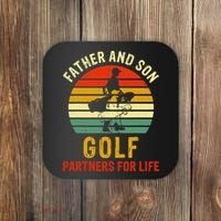 Golf Golfing Father Son Matching Dad Coaster thumb 0
