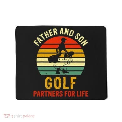 Golf Golfing Father Son Matching Dad Mousepad