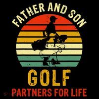 Golf Golfing Father Son Matching Dad Mousepad thumb 1