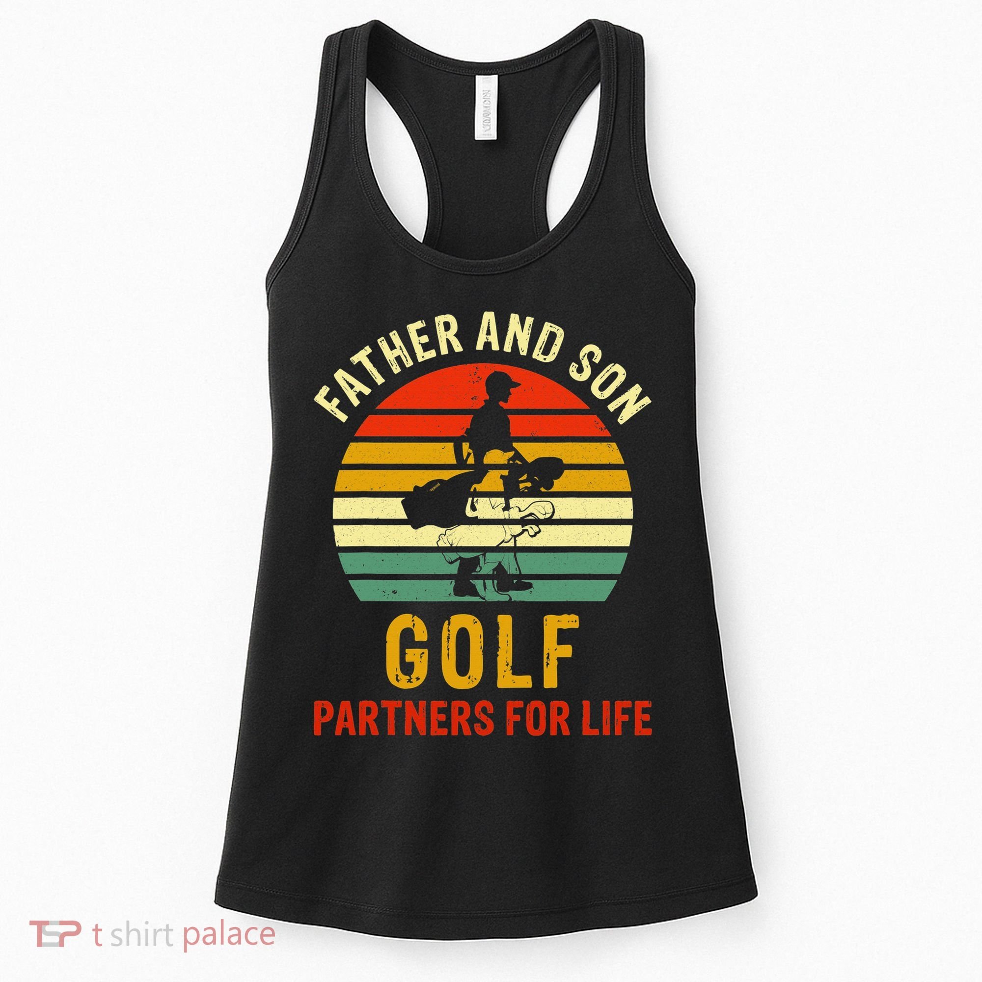 Golf Golfing Father Son Matching Dad Women's Tank Top