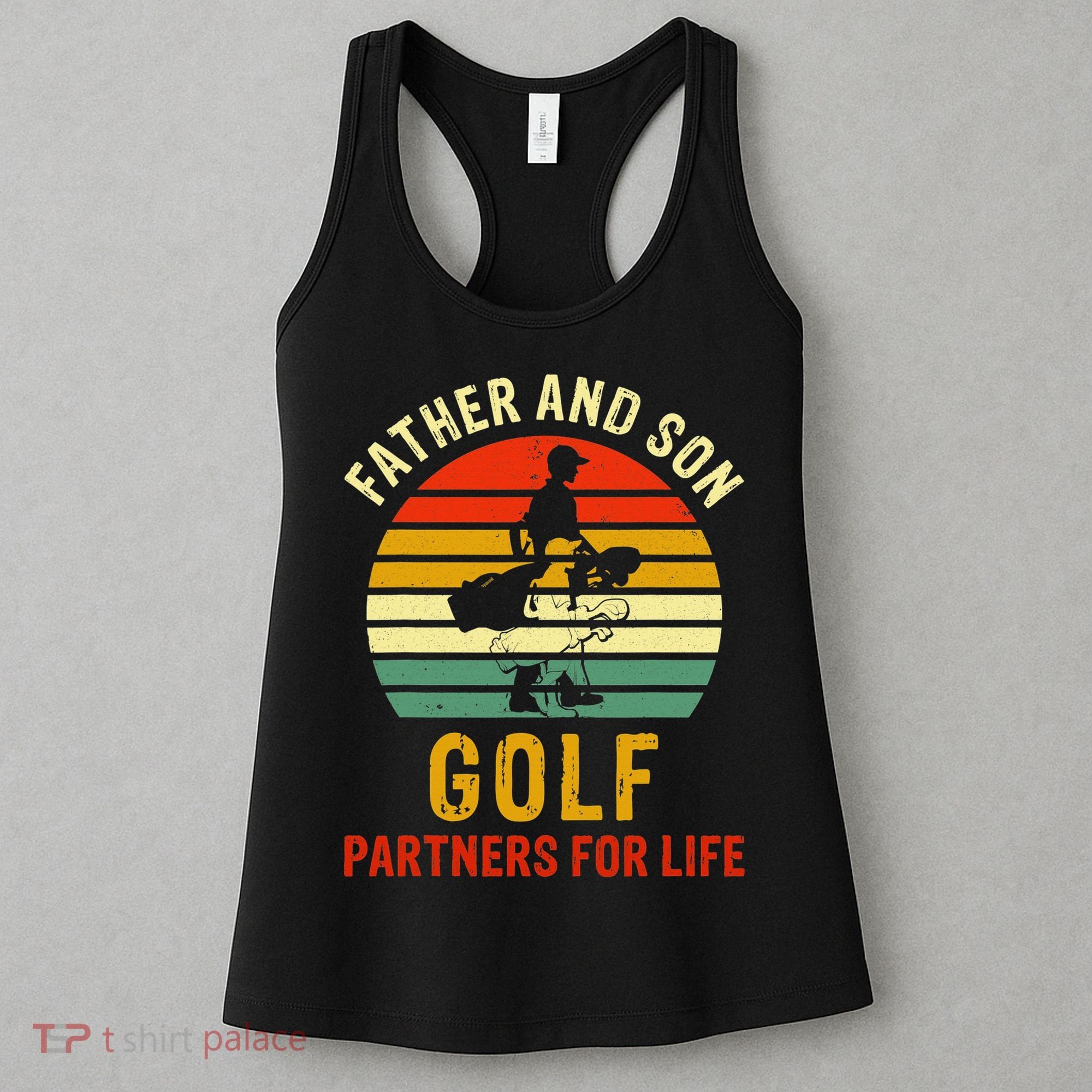 Golf Golfing Father Son Matching Dad Women's Tank Top
