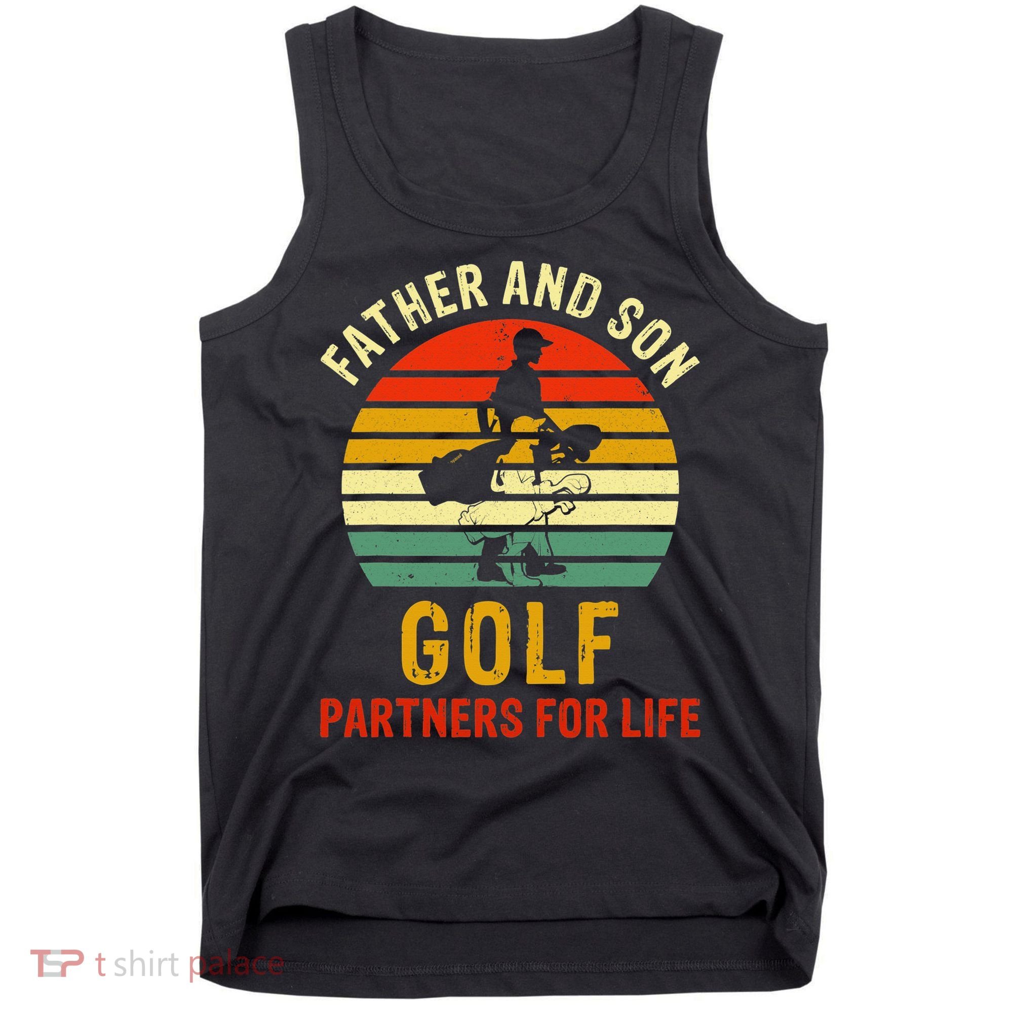 Golf Golfing Father Son Matching Dad Tank Top