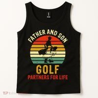 Golf Golfing Father Son Matching Dad Tank Top thumb 2