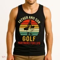 Golf Golfing Father Son Matching Dad Tank Top thumb 3