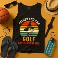 Golf Golfing Father Son Matching Dad Tank Top thumb 4