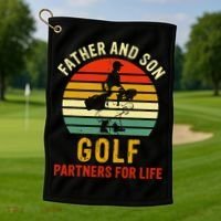 Golf Golfing Father Son Matching Dad Golf Towel thumb 1