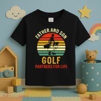Golf Golfing Father Son Matching Dad Toddler T-Shirt thumb 3