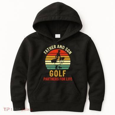 Golf Golfing Father Son Matching Dad Kids Hoodie