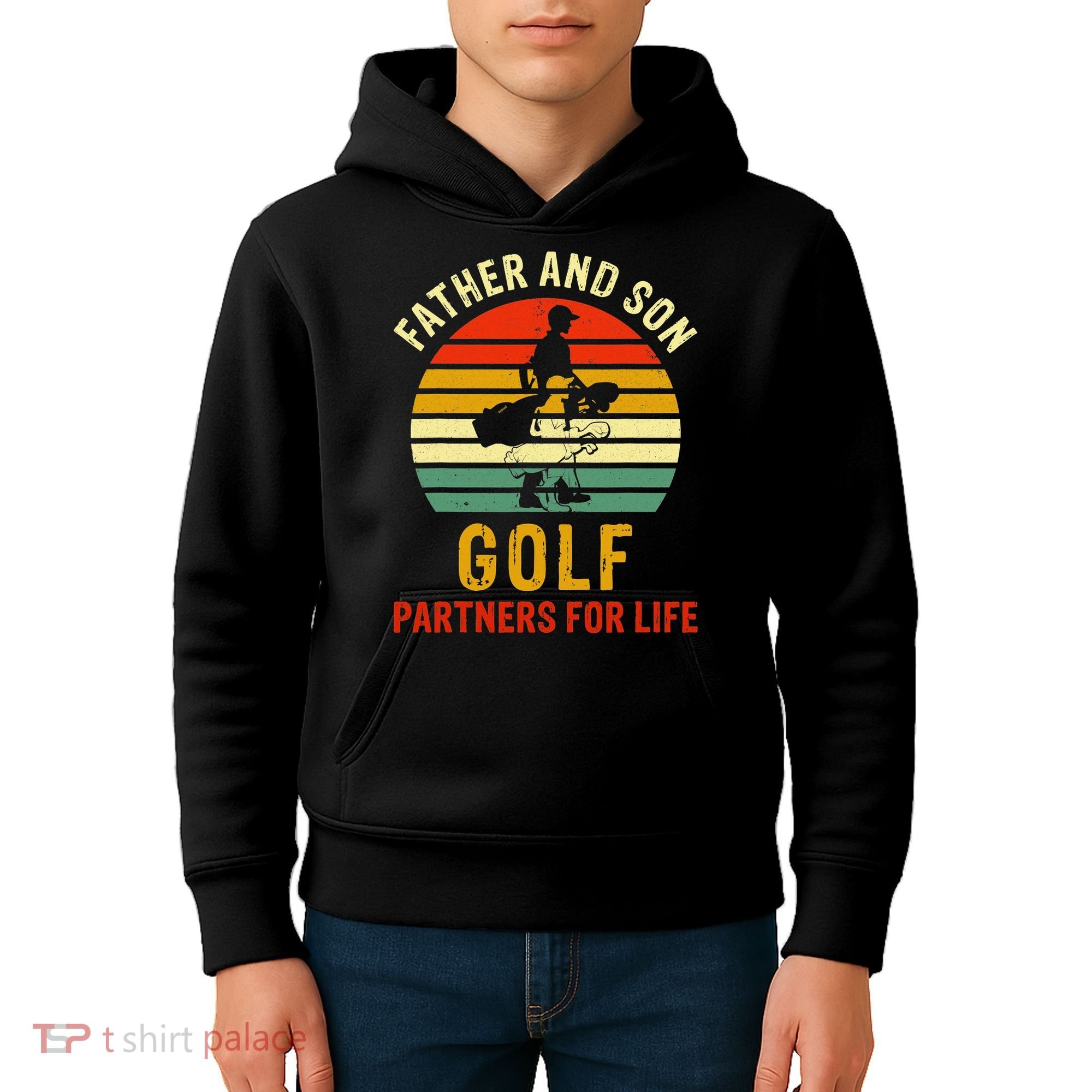 Golf Golfing Father Son Matching Dad Kids Hoodie