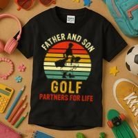 Golf Golfing Father Son Matching Dad Kids T-Shirt thumb 3