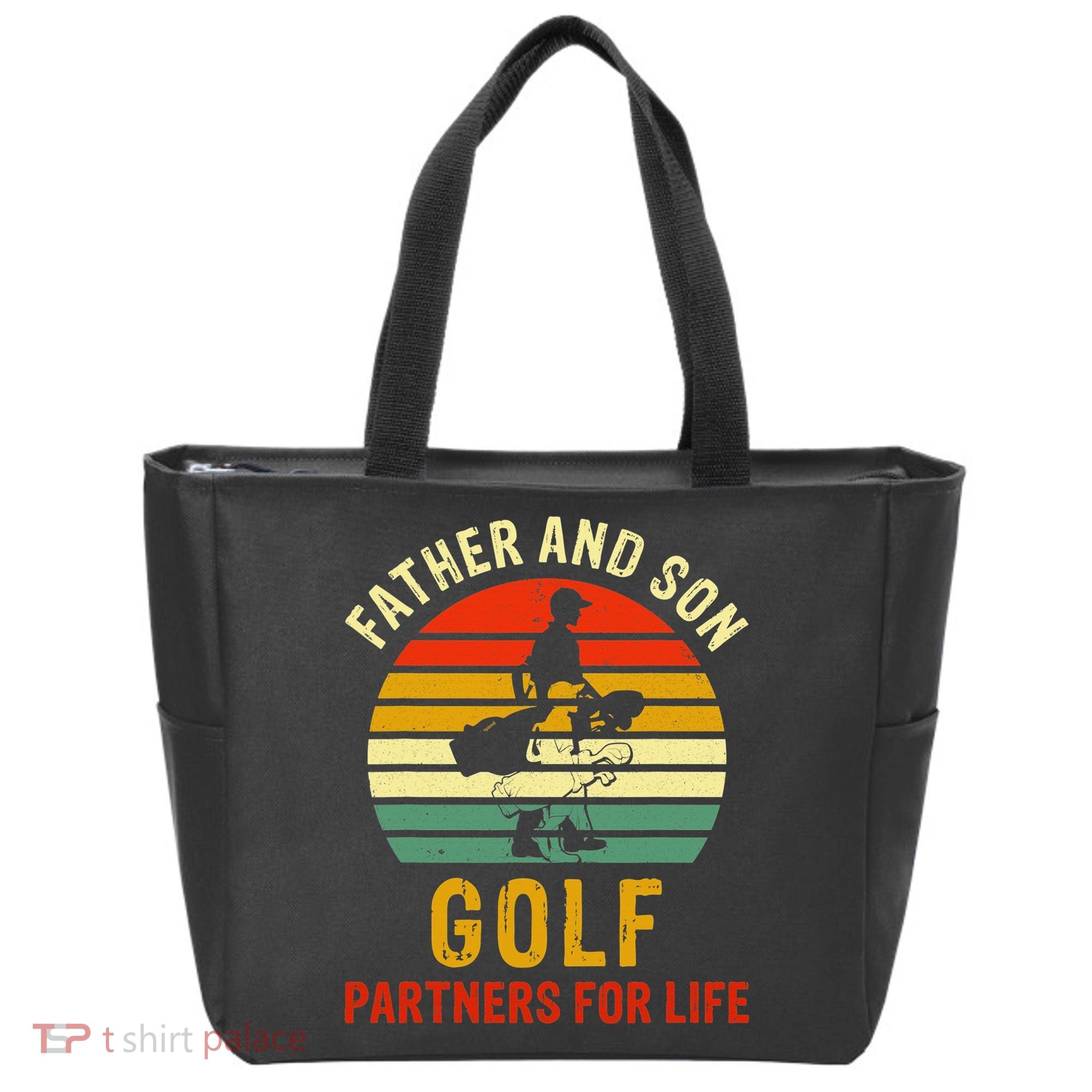 Golf Golfing Father Son Matching Dad Tote Bag