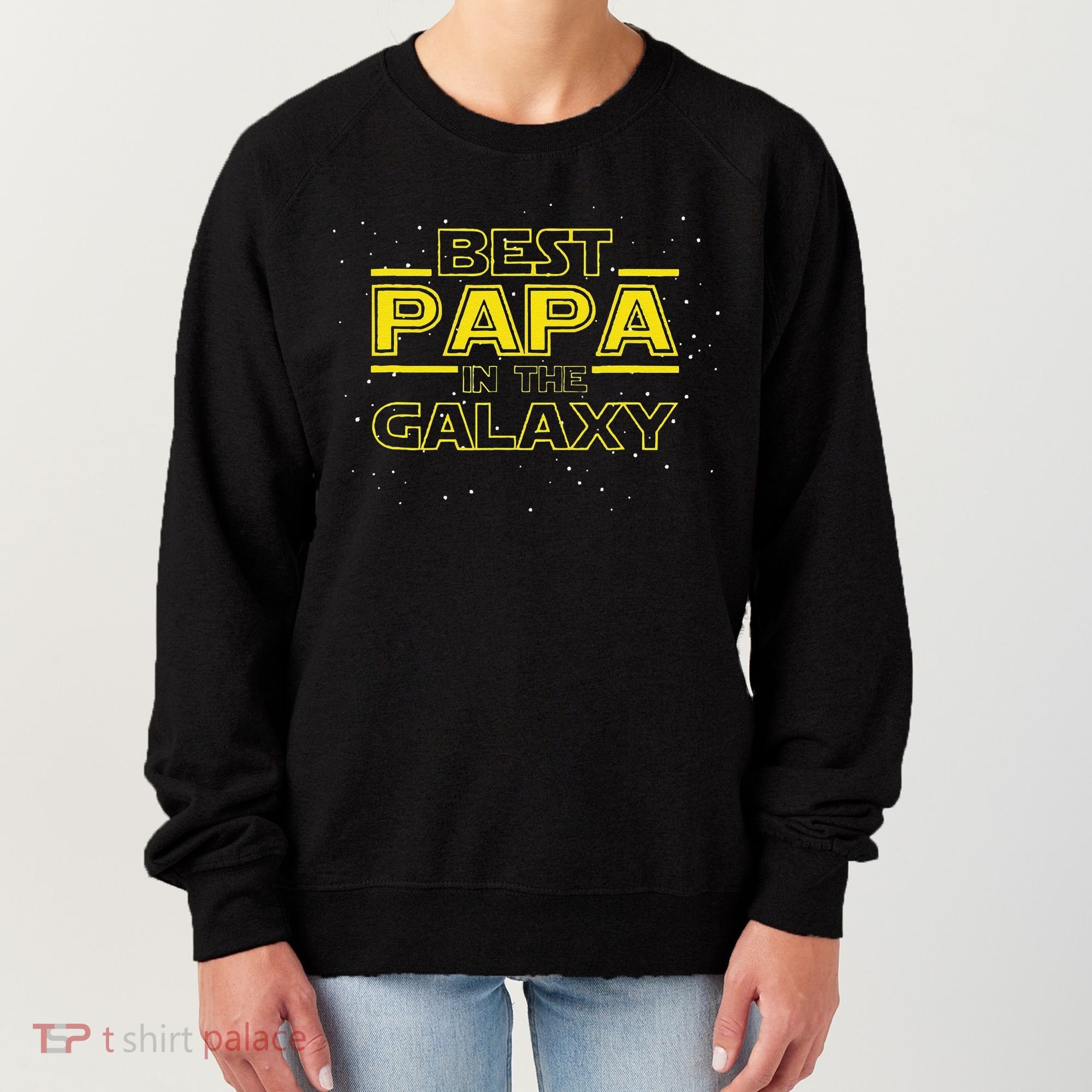 Grandpa Gift For Papa Best Papa In The Galaxy Women's Sweatshirt