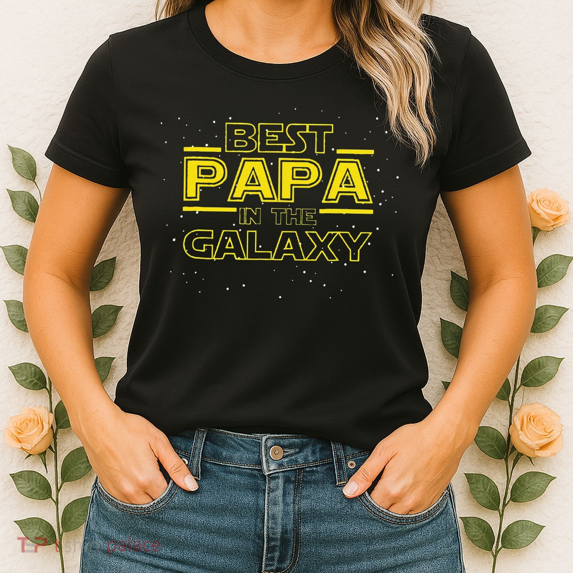 Grandpa Gift For Papa Best Papa In The Galaxy Women's T-Shirt