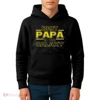 Grandpa Gift For Papa Best Papa In The Galaxy Kids Hoodie thumb 4