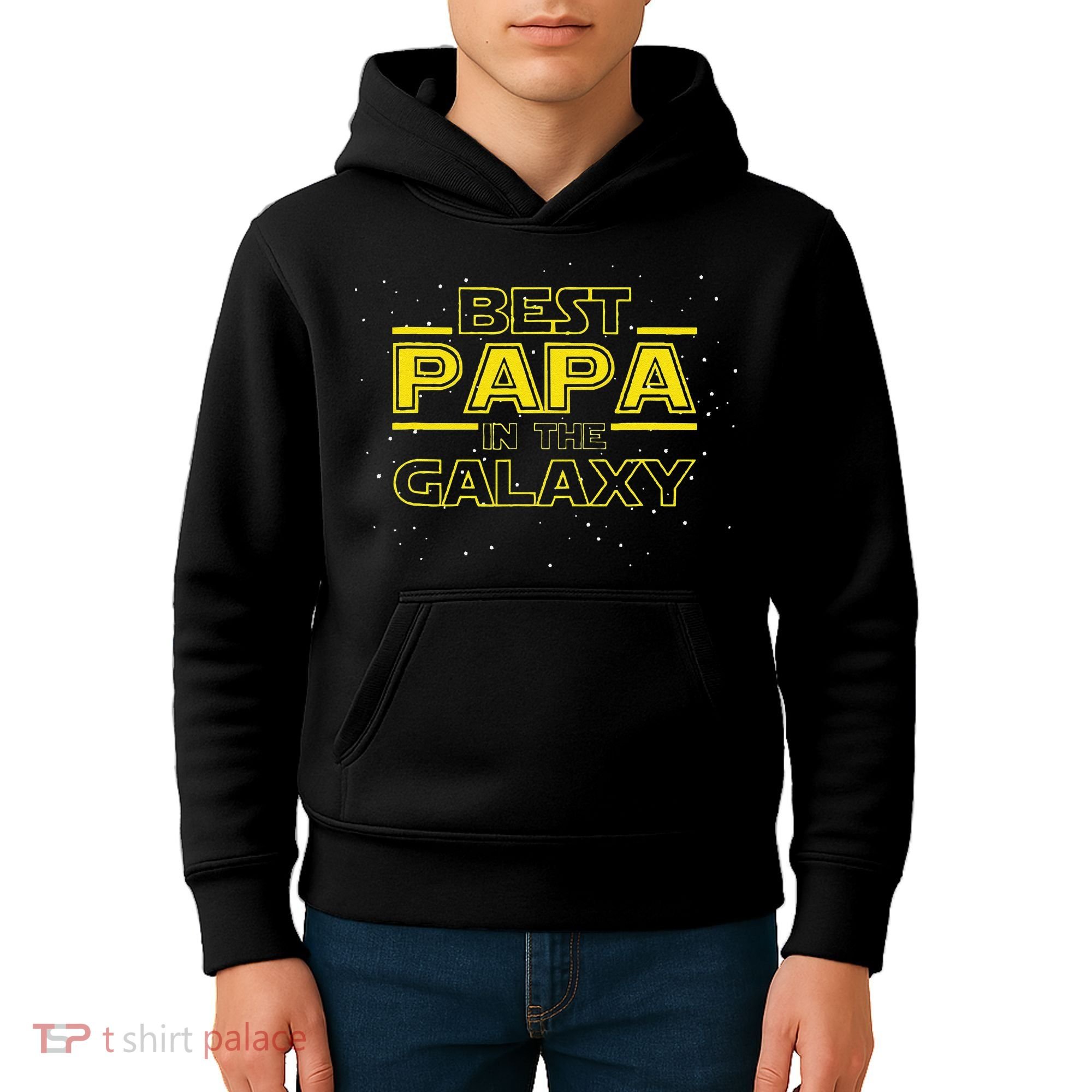 Grandpa Gift For Papa Best Papa In The Galaxy Kids Hoodie