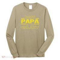 Grandpa Gift For Papa Best Papa In The Galaxy Long Sleeve Shirt thumb 0