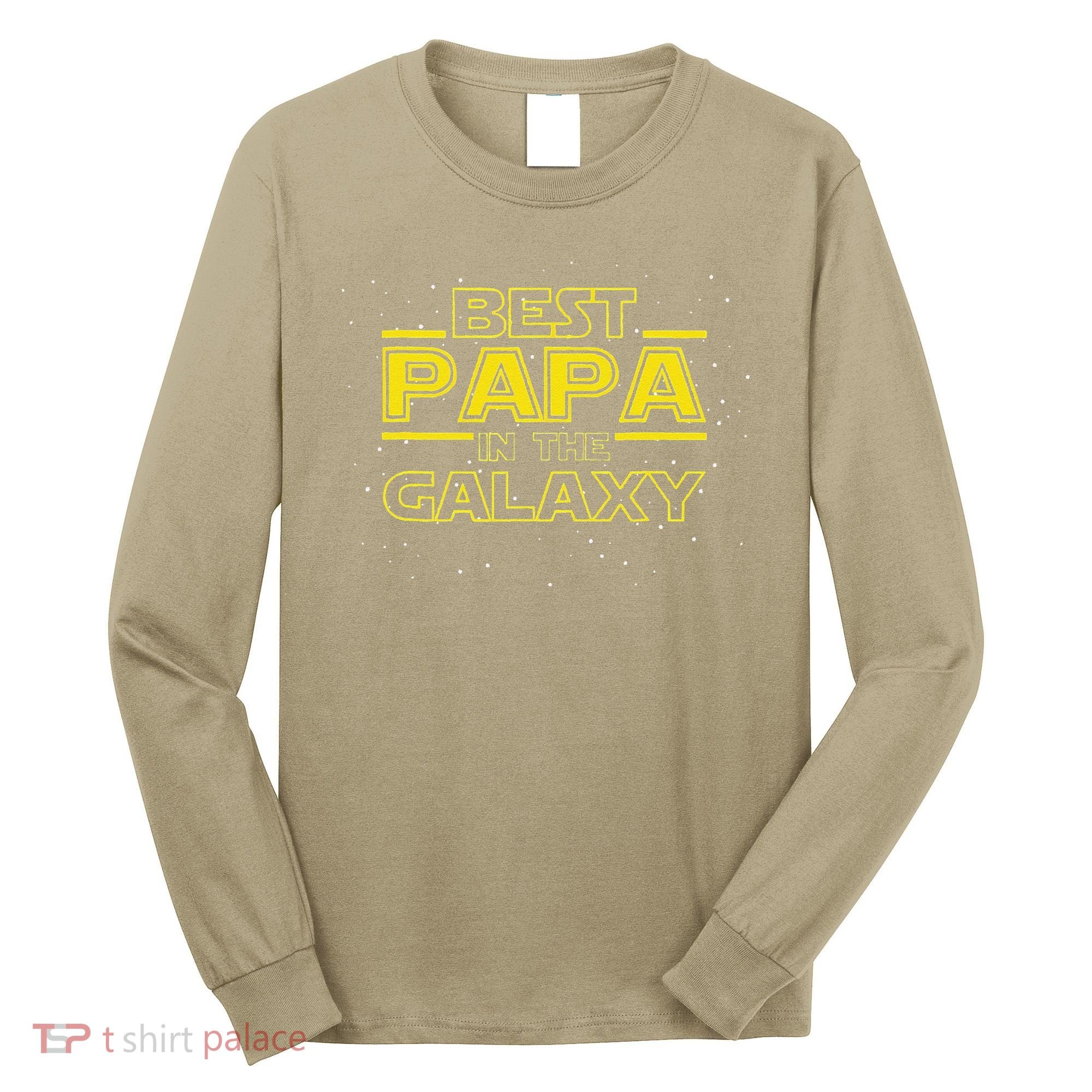 Grandpa Gift For Papa Best Papa In The Galaxy Long Sleeve Shirt