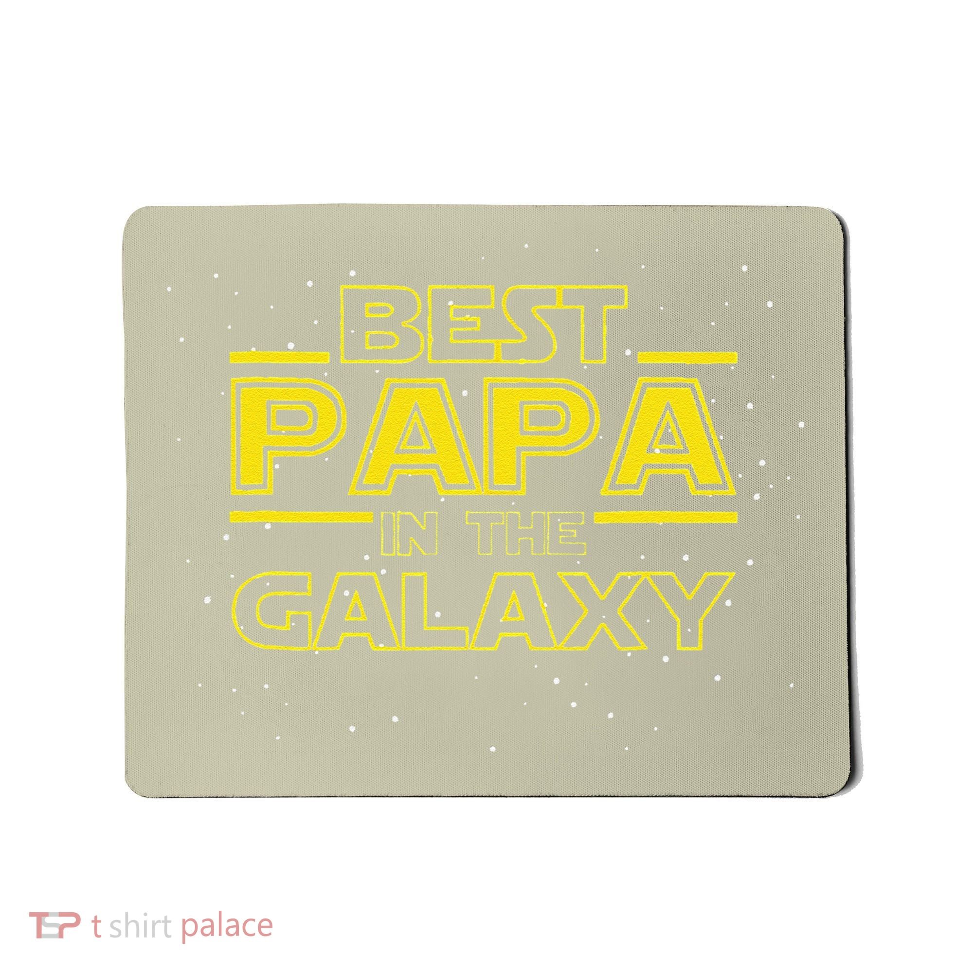 Grandpa Gift For Papa Best Papa In The Galaxy Mousepad