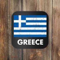 Greek Greece Flag Cool Gift Coaster thumb 0