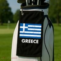 Greek Greece Flag Cool Gift Golf Towel thumb 2