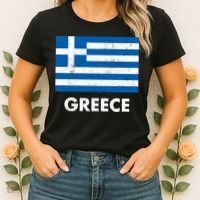 Greek Greece Flag Cool Gift Women's T-Shirt thumb 2