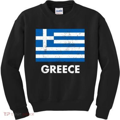 Greek Greece Flag Cool Gift Kids Sweatshirt