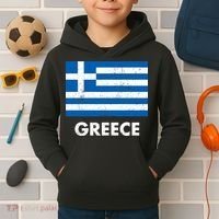 Greek Greece Flag Cool Gift Kids Hoodie thumb 2