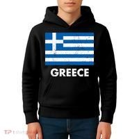Greek Greece Flag Cool Gift Kids Hoodie thumb 4