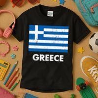 Greek Greece Flag Cool Gift Kids T-Shirt thumb 3
