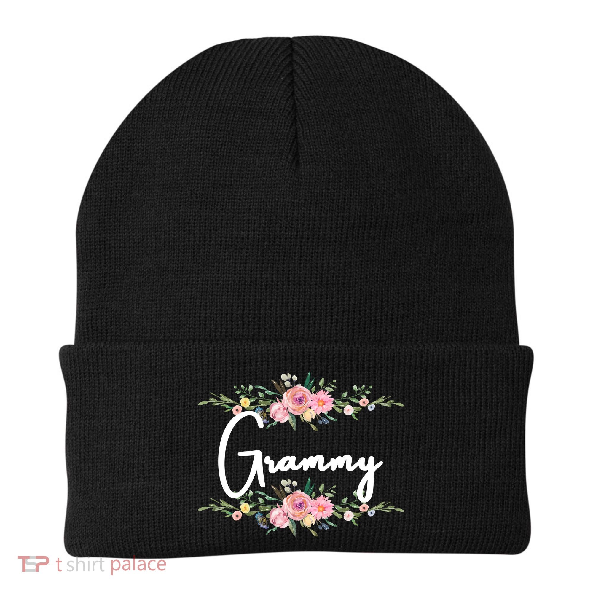Grandmother Grammy Floral Cute Gift Beanie