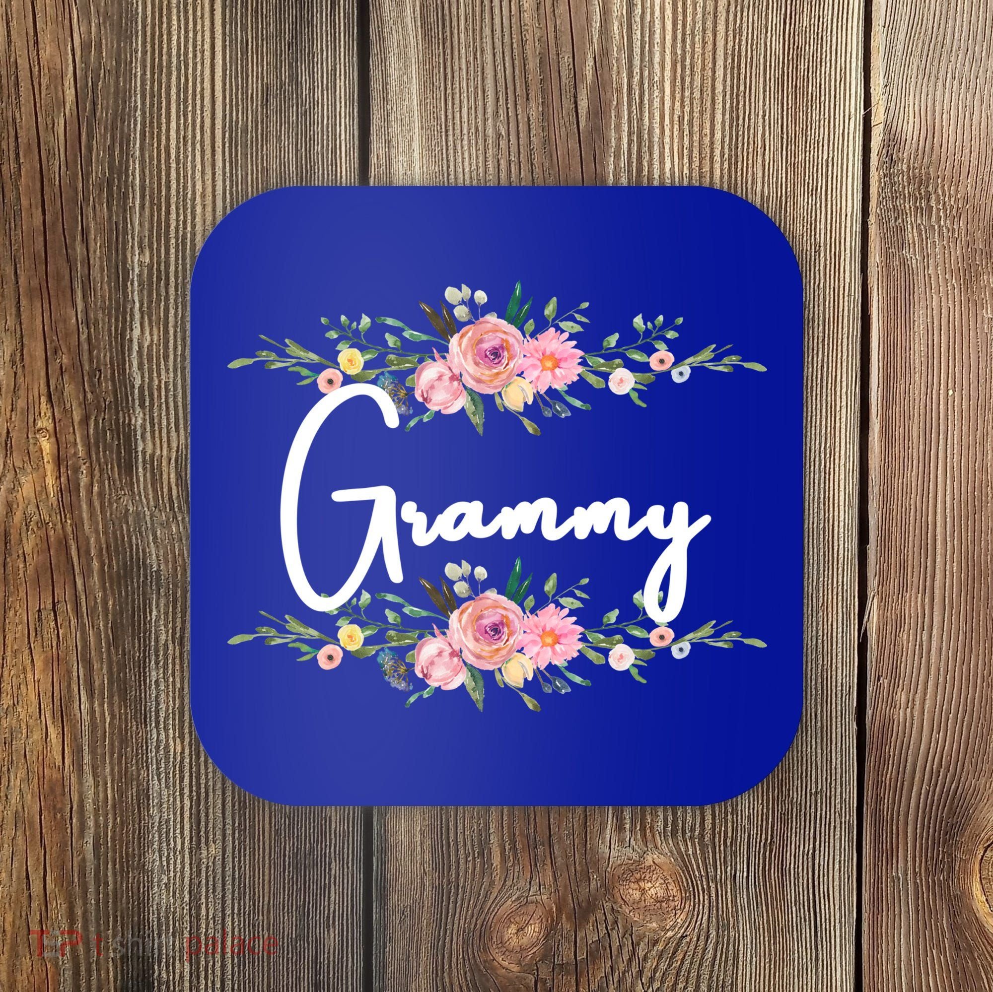 Grandmother Grammy Floral Cute Gift Coaster