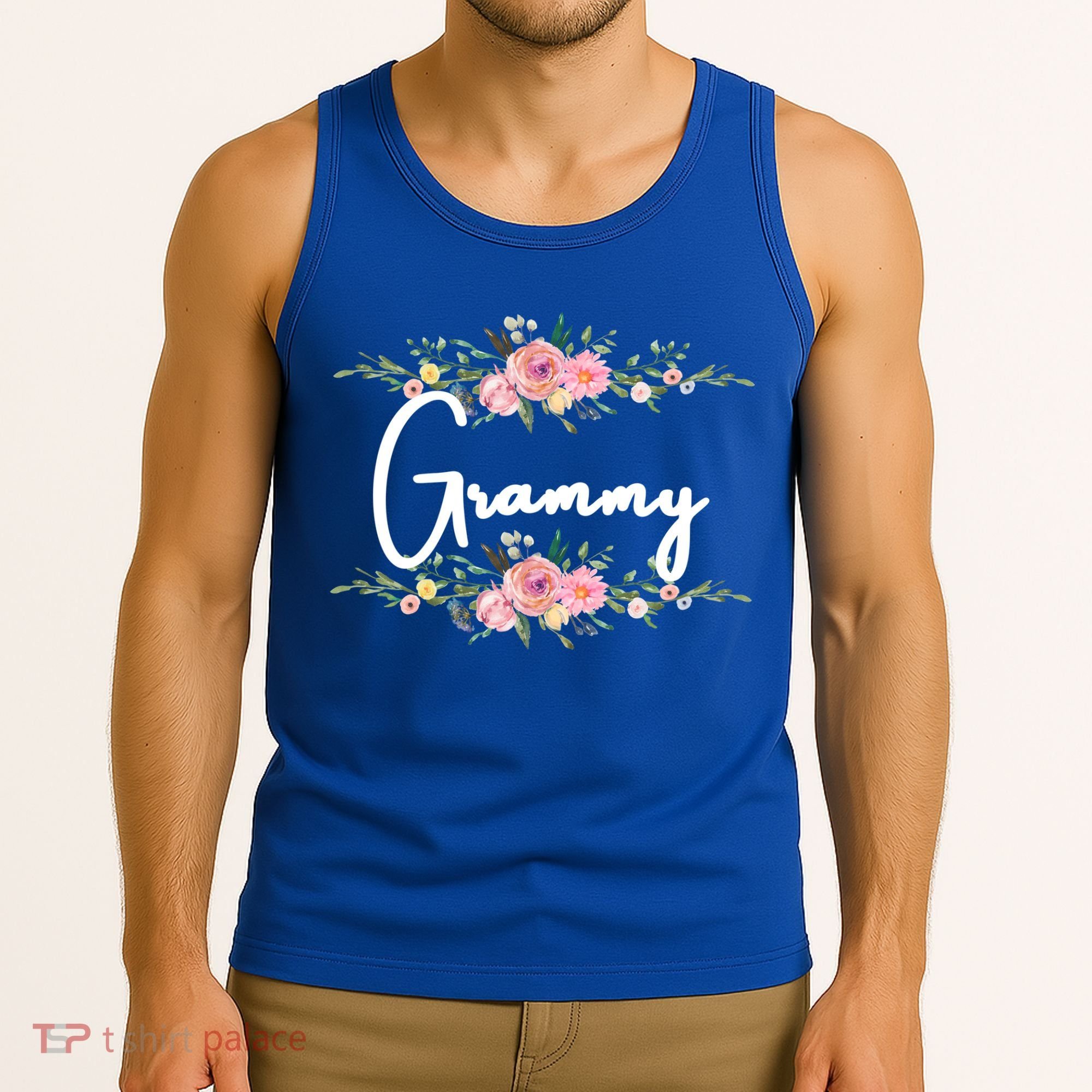 Grandmother Grammy Floral Cute Gift Tank Top