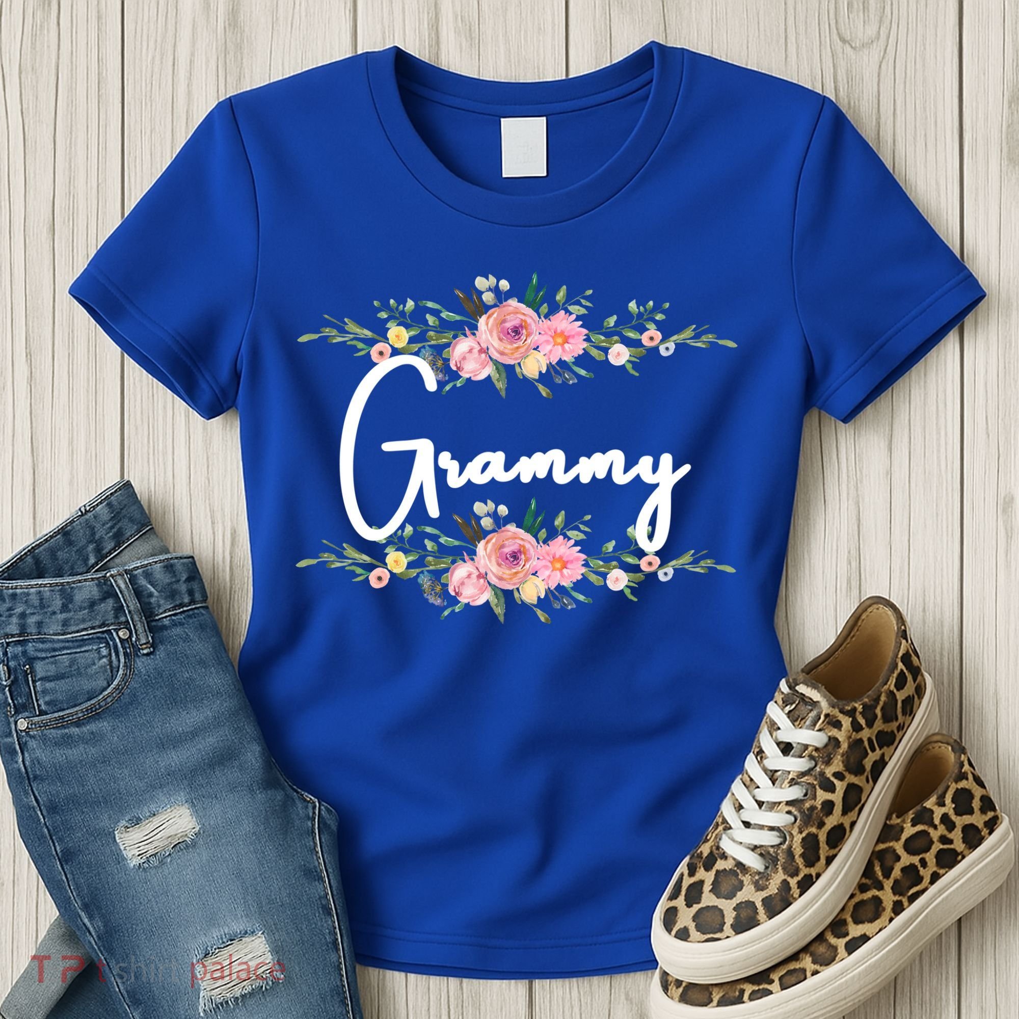 Grandmother Grammy Floral Cute Gift Women's T-Shirt