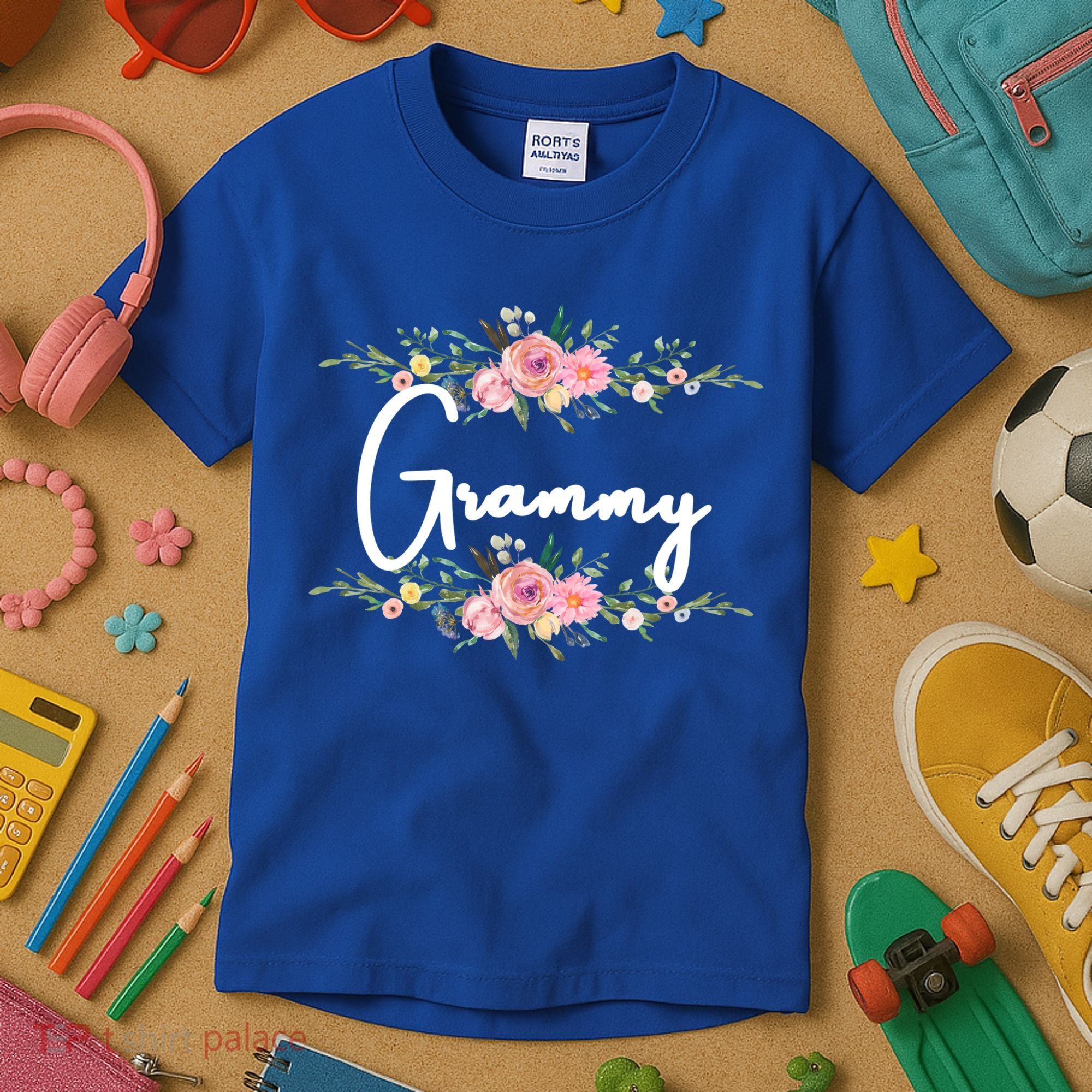 Grandmother Grammy Floral Cute Gift Kids T-Shirt