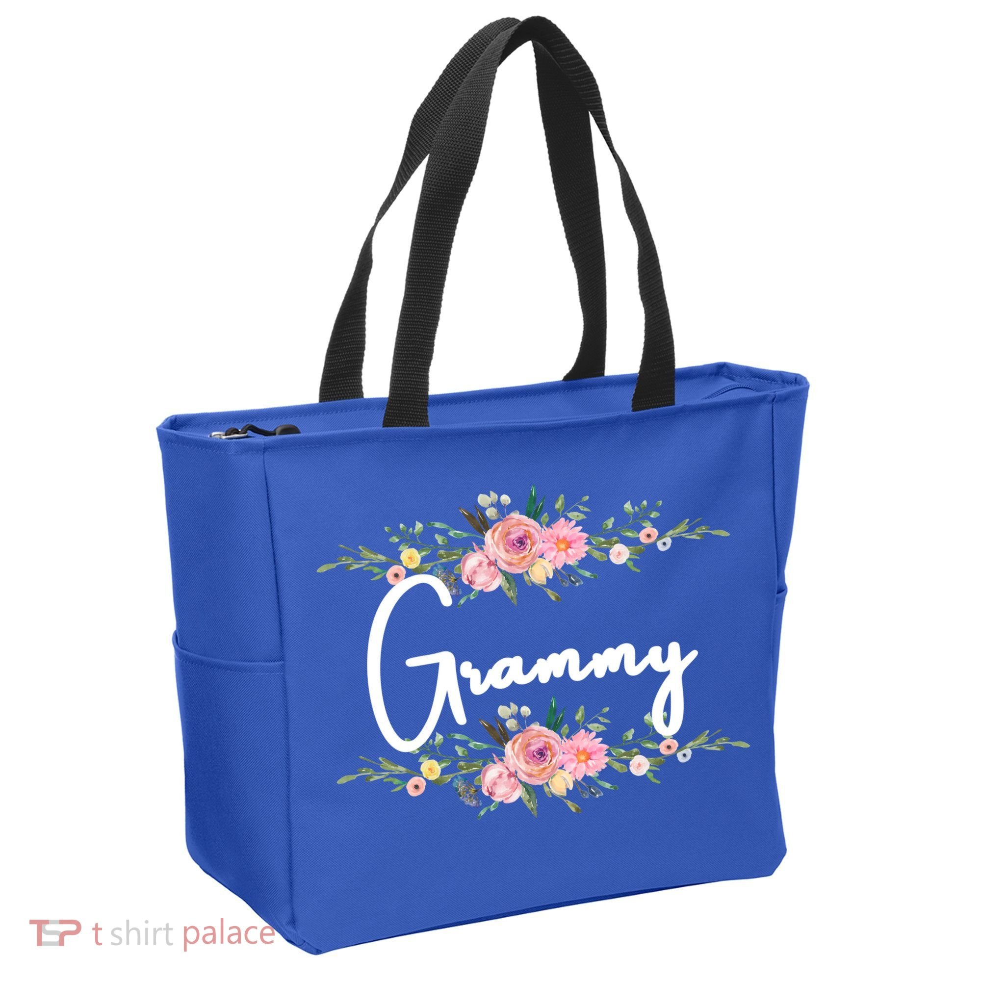 Grandmother Grammy Floral Cute Gift Tote Bag