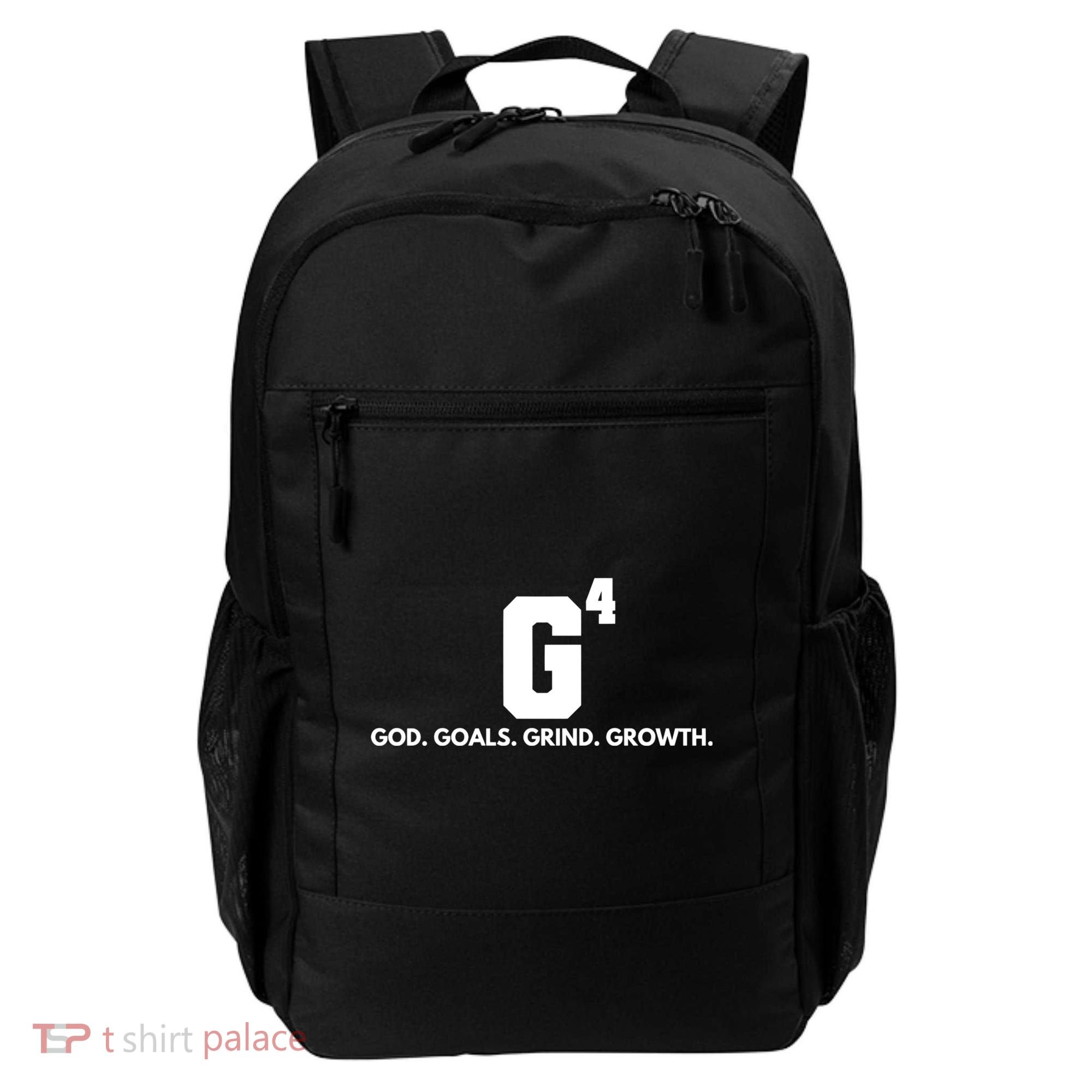 God Goals Grind Growth Backpack