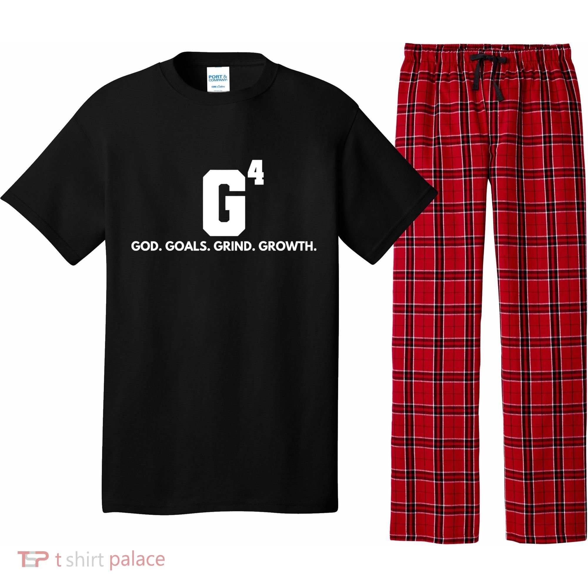 God Goals Grind Growth Pajama Set