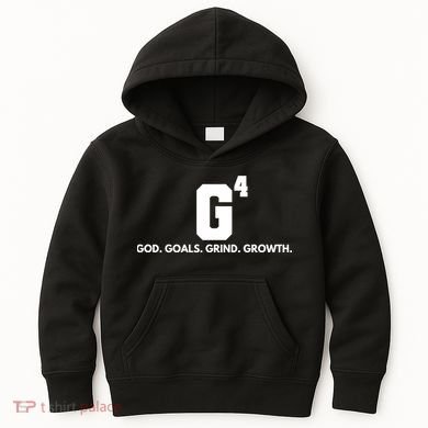 God Goals Grind Growth Kids Hoodie